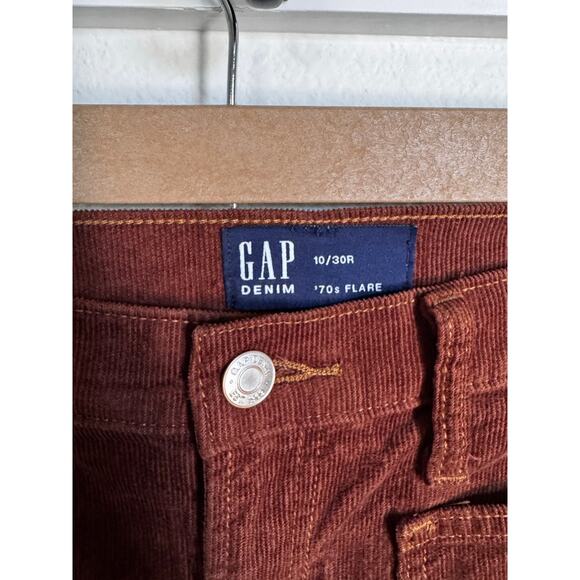 Gap Corduroy 70's Flare Pants Rust Color Size 10 / 30 Regular Fall - Picture 9 of 9